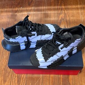 Collina Strada Black and Blue Reebok Women’s Shoes Size 8